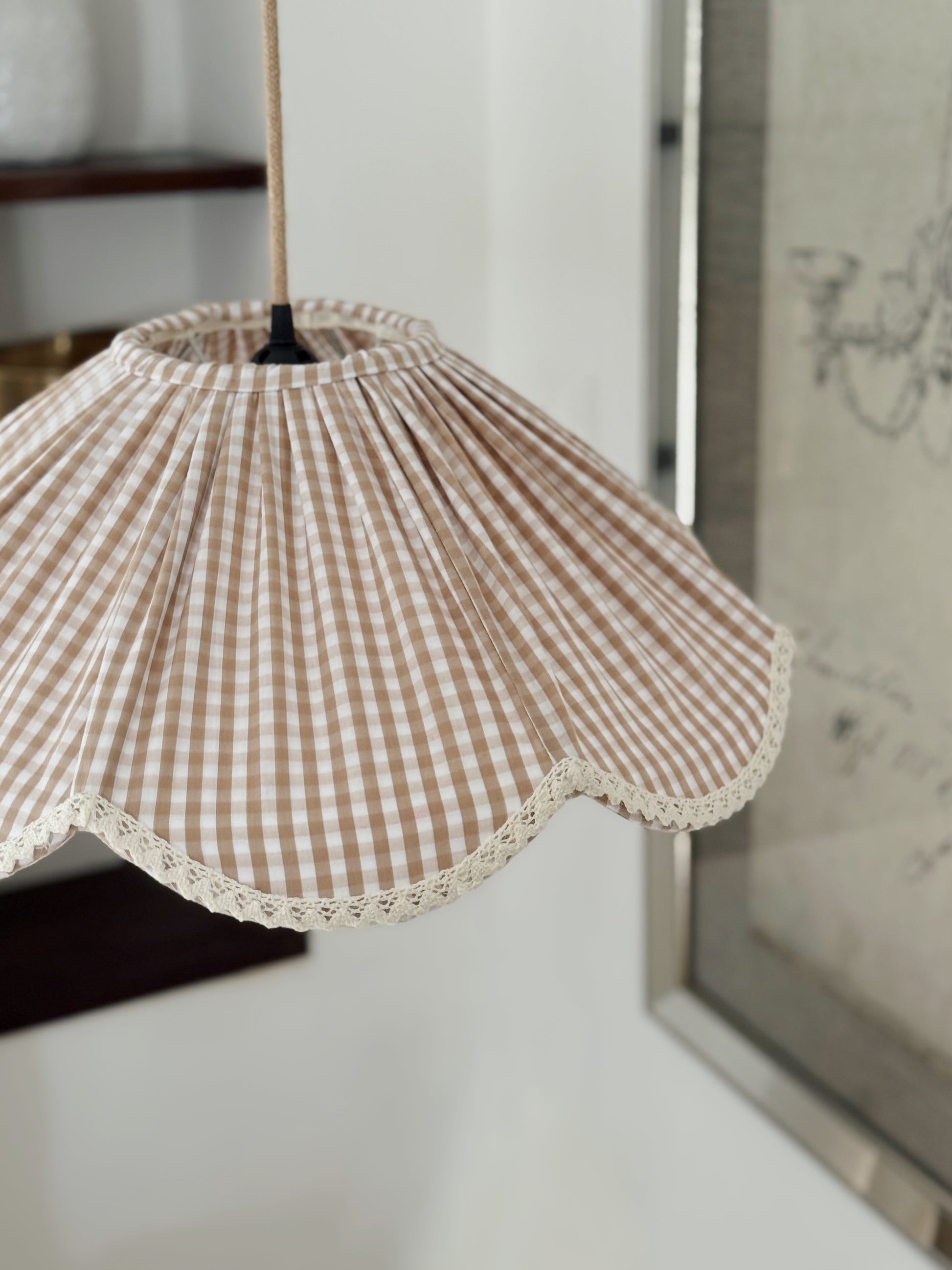 Lampara Flor Vichy Beige