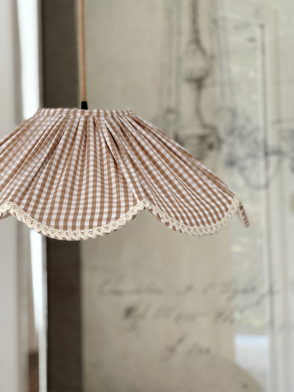 Lampara Flor Vichy Beige
