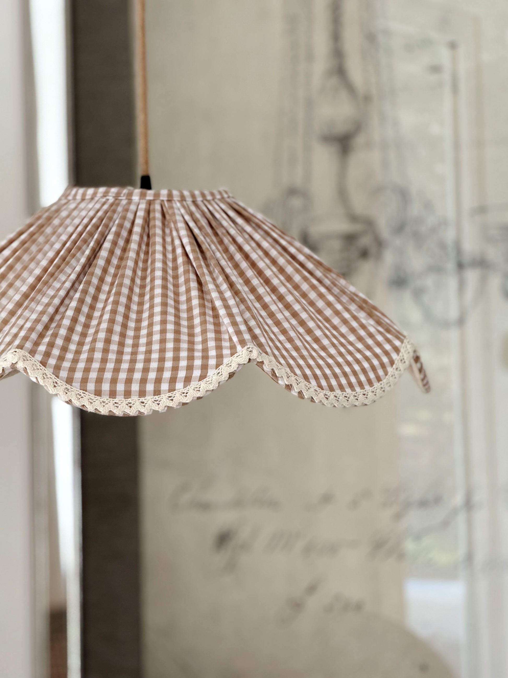 Lampara Flor Vichy Beige
